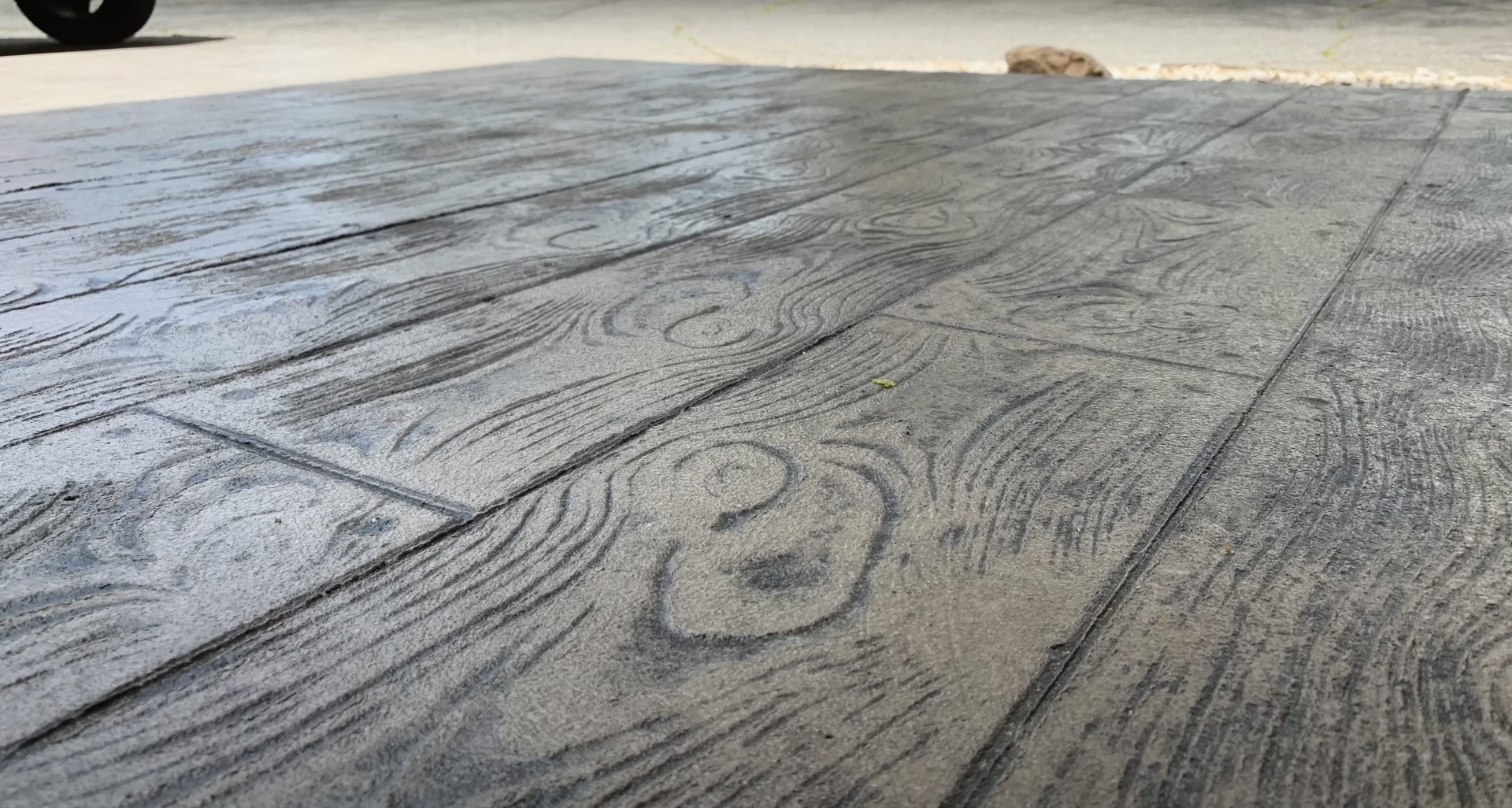 Gary Concrete - Stamped concrete with realistic wood grain pattern finish Stamped concrete with realistic wood grain pattern texture and professional finish
